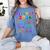 Class Of 2034 Grow With Me Graduation First Day Of School Women's Comfort Colors T-Shirt Blue Jean