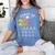 Class Of 2035 Grow With Me Checklist Graduation Women's Comfort Colors T-Shirt Blue Jean