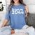 Class Of 2044 Graduate School Graduation Class Women's Comfort Colors T-Shirt Blue Jean
