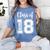 Class Of Two Thousand 18 Shirt Graduation T-Shirt Women's Comfort Colors T-Shirt Blue Jean