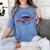 College University School Graduation Debt Loan Women's Comfort Colors T-Shirt Blue Jean