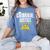 Criminal Justice Degree Graduation Senior Celebration Grad Women's Comfort Colors T-Shirt Blue Jean