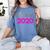 Cute Graduation Shirt Class Of 2020 Shirt Women's Comfort Colors T-Shirt Blue Jean