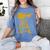 Dabbing Graduation Class Of 2018 T-Shirt School Colors Women's Comfort Colors T-Shirt Blue Jean