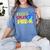 First Day Of School Shirt Peace Out Pre-K Graduation Kids So Women's Comfort Colors T-Shirt Blue Jean