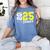 Football Senior Night Football Senior 2025 Graduation 55 Women's Comfort Colors T-Shirt Blue Jean