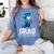 Grad Class Of 2025 Boys Shark Graduation Graduated Women's Comfort Colors T-Shirt Blue Jean