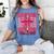 Graduate 2025 For Senior 2025 Graduation Coquette Pink Bow Women's Comfort Colors T-Shirt Blue Jean