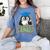 Graduate Penguin Class Of 2025 Kids Graduation Women's Comfort Colors T-Shirt Blue Jean
