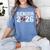 Graduate Senior Class Of 2026 Graduation American Football Women's Comfort Colors T-Shirt Blue Jean