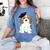 Graduation Beagle Dog 2017 Graduate Graduation Tee Women's Comfort Colors T-Shirt Blue Jean