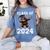 Graduation Class Of 2024 Bigfoot Graduated Seniors 2024 Women's Comfort Colors T-Shirt Blue Jean