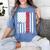 Graduation High School College Flag Graduate T Shirt 2018 Women's Comfort Colors T-Shirt Blue Jean