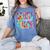 Graduation Peace Sign Out Eighth Grade Tie Dye Hippie Women's Comfort Colors T-Shirt Blue Jean