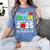 Graduation Proud Mom Of 2025 Kindergarten Graduate Women's Comfort Colors T-Shirt Blue Jean