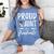 Graduation Shirt 2018 Proud Aunt Of a Graduate Women's Comfort Colors T-Shirt Blue Jean