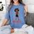 Graduation Woman Tshirt Black Melanin Masters Degree Women's Comfort Colors T-Shirt Blue Jean