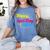 Happy Last Day Of School Graduation Teacher Students Women's Comfort Colors T-Shirt Blue Jean