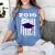High School Graduation T Shirt Flag College Graduation Women's Comfort Colors T-Shirt Blue Jean
