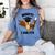 Hoot I Did It Grad Owl Holding Graduation Diploma Congrats Women's Comfort Colors T-Shirt Blue Jean