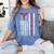 Hospice Aide American Flag Nurses Graduation Medical Women's Comfort Colors T-Shirt Blue Jean