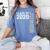 Junior Class Of 2020 Shirt Graduation Apparel Tee Women's Comfort Colors T-Shirt Blue Jean