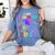 I Just Graduated Pre k Graduation 2024 Pre-Kindergarten Women's Comfort Colors T-Shirt Blue Jean