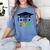 K -12th Grade Hand Prints Space Graduation Class Of 2034 Women's Comfort Colors T-Shirt Blue Jean