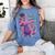 Kids Dabbing T Rex Graduation Kindergarten Class Of 2019 Women's Comfort Colors T-Shirt Blue Jean