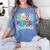 Kids Pre-K Graduate 2025 Preschool Graduation Class Of 2025 Kids Women's Comfort Colors T-Shirt Blue Jean