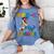 Kids Pre-K Graduate Dinosaur T-Rex Pre Kindergarten Graduation Women's Comfort Colors T-Shirt Blue Jean