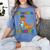 Kids Preschool Graduate Dinosaur Trex Preschool Graduation Women's Comfort Colors T-Shirt Blue Jean