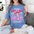 Last Day Of School Shirt Coquette Bow School Graduation Women's Comfort Colors T-Shirt Blue Jean