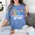 Last Day Of School Year 2025 Preschool Autograph Graduation Women's Comfort Colors T-Shirt Blue Jean