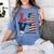Love Coast Guard Mom Proud Coast Guard Graduation Mom Women's Comfort Colors T-Shirt Blue Jean