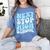 Next Stop High School Elementary School Graduation 2025 Women's Comfort Colors T-Shirt Blue Jean