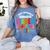 I Officially Graduated Kindergarten Graduation 2024 Women's Comfort Colors T-Shirt Blue Jean