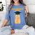 Orange Tabby Cat Graduation Distressed Shirt For Grads For Men Women Girls Kids Women's Comfort Colors T-Shirt Blue Jean