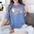 Peace Out Elementary Graduation Graduate Class Of 2025 Women's Comfort Colors T-Shirt Blue Jean
