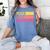 Peace Love Engineering Engineer School Graduation Retro Women's Comfort Colors T-Shirt Blue Jean