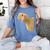 Peking Duck Peeking Chef Graduation Farm Duck Lover Women's Comfort Colors T-Shirt Blue Jean