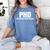 PHD Permanent Head Damage Doctoral Degree PHD Graduation Women's Comfort Colors T-Shirt Blue Jean