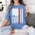 PhD Survivor Graduation American Flag Shirt Degree Tee Women Kids Men Women's Comfort Colors T-Shirt Blue Jean