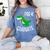 Preschool Graduation Preschooler Dinosaur Pre-K Dino Kids Women's Comfort Colors T-Shirt Blue Jean