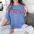 Prom Squad Prom Graduation Class Of 2024 Leopard Matching Women's Comfort Colors T-Shirt Blue Jean
