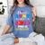 Proud Aunt Of 2023 Pre-K Graduate Senior Graduation Matching Women's Comfort Colors T-Shirt Blue Jean