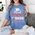 Proud Grandma Of 2025 College Graduate Family Graduation Women's Comfort Colors T-Shirt Blue Jean