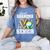 Proud Grandma Of A 2026 Senior Volleyball Graduation Leopard Women's Comfort Colors T-Shirt Blue Jean