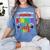 Proud MAWMAW Of Awesome Kindergarten Pre-K Graduation 2025 Women's Comfort Colors T-Shirt Blue Jean