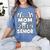 Proud Mom Of A 2019 Senior School Graduation Shirt Women's Comfort Colors T-Shirt Blue Jean